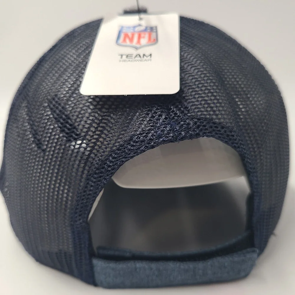 New England Patriots Hat Adjustable Trucker Mesh NFL Team Apparel Gray Blue Men‎
